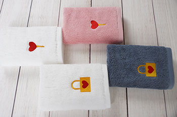 Face towel 30*30cm plain dyed small hand towel with custom logo