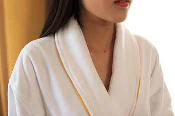 Cut Pile Bathrobe Womens, Star Hotel Robes With Custom Embroidered Design