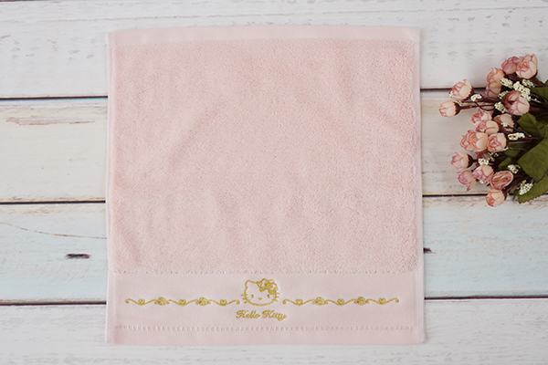 Hotel Towel Girl Pink Face Towel With Embroidery Cartoon Logo