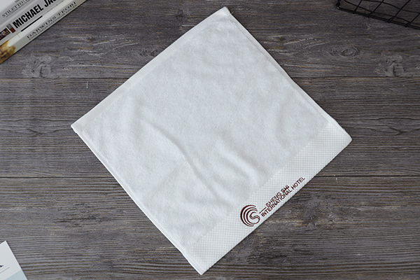 32s/2 Yarn dobby towel with embroidery brand logo for hotel